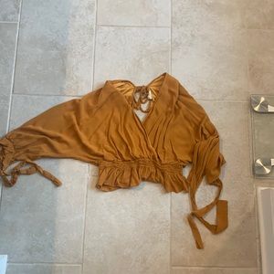 Burt orange blouse